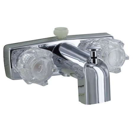 Valterra TUB/SHOWER DIV FAUCET W/ D-SPUD, 4IN, 2 KNOB, PLASTIC, CHROME PF213363